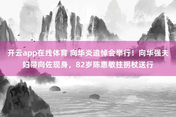 开云app在线体育 向华炎追悼会举行！向华强夫妇带向佐现身，82岁陈惠敏拄拐杖送行