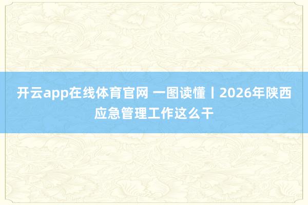 开云app在线体育官网 一图读懂丨2026年陕西应急管理工作这么干